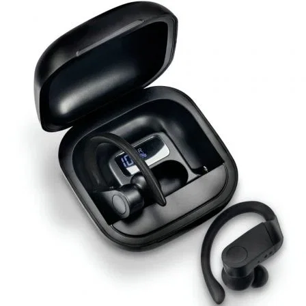 DAEWOO TWS Sport DW2012 Auriculares Deportivos con Gancho Negro